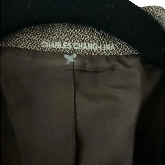 CHARLES CHANG-LIMA Classic Wool Top Coat Size 8 - Picture 3 of 11